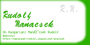 rudolf manacsek business card